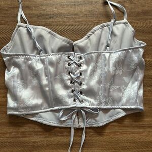 Pacsun silk blue going out top